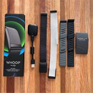 WHOOP 4.0 Black Fitness Tracker Bundle with Subscription Coupon